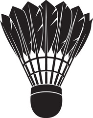 Badminton game shuttlecock item illustration