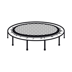 Playground trampoline icon in vector style for fun outdoor activities and playtime at parks or backyards