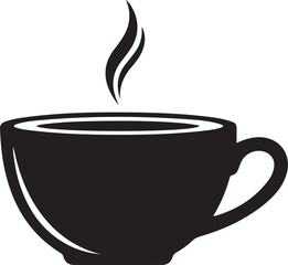 Steaming hot drink coffee icon illustration