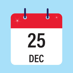 Calendar,  date calendar,  calendar red and white   date and year, vector icon 