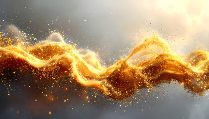 Sparkle, shiny, gold, decoration, bokeh — elegant gold confetti 