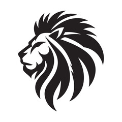 tribal warrior lion vector silhouette clip art logo design illustration. abstract warrior lion icon set collections