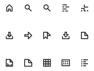 Minimal Line Navigation Icons Set – Line UI Symbols Vol.1