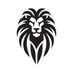 tribal warrior lion vector silhouette clip art logo design illustration. abstract warrior lion icon set collections
