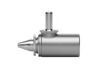 Medical device with nozzle and lever isolated on transparent background for healthcare and diagnostic use