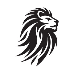 tribal warrior lion vector silhouette clip art logo design illustration. abstract warrior lion icon set collections