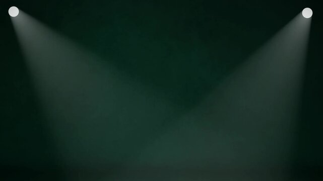 Bright spotlight shining on a dark stage with colorful glowing backdrop