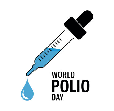 World Polio Day awareness campaign uses a dropper to deliver a vaccine drop.