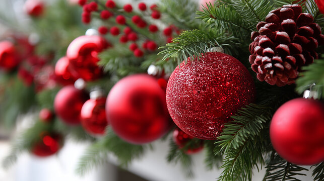 Red christmas banner - Powered by Adobe