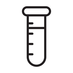 Test Tube Icon Analysis Scientific Research Tools Chemical Measurement and Experiment Equipment Vector for Science and