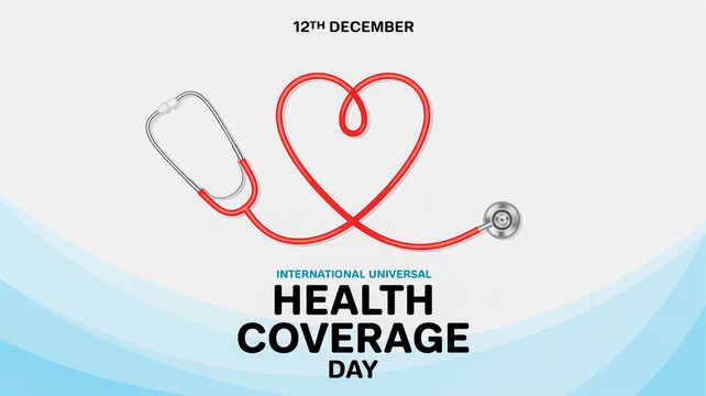 Stethoscope forms heart for international health coverage day