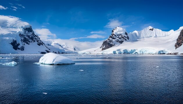 Pristine Snow Landscape At Bay Of Port Charcot Antarctica