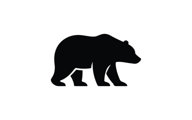 Bear silhouette walking simple icon vector graphic illustration animal