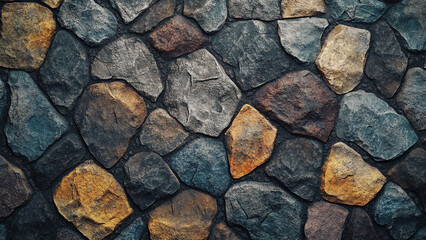 colorful stone wall texture background, gradation