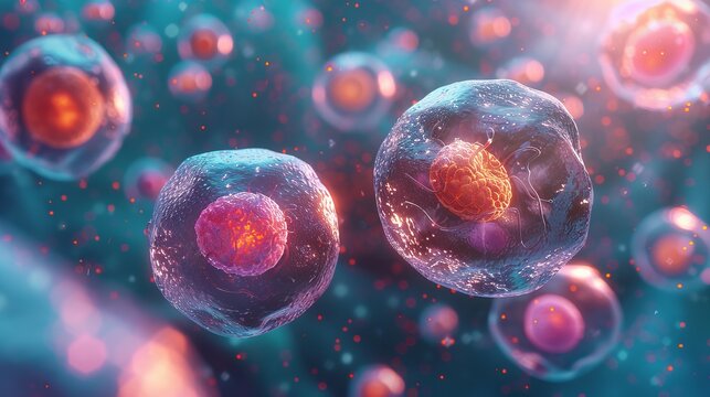 Stem cells creating and replicating inside a biological organism