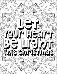 Happy New Year & Christmas Quote Coloring Page for Adult. Happy New Year 2026 Coloring Page .