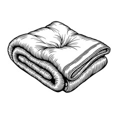 Soft folded blanket with stitched detail in cozy form Concept of winter warmth and indoor comfort - cozy - seasonal