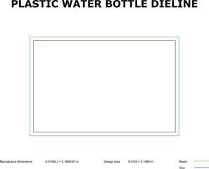 Plastic Mineral Water Bottle Dieline Template
