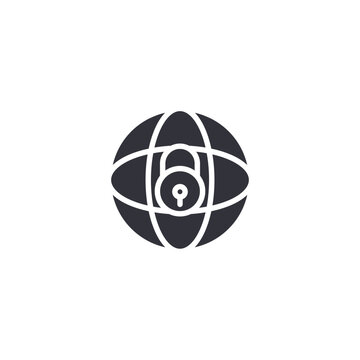 Globe radar scanning. Circular world scanning icon for network tracking, IP monitoring, cybersecurity scanning, and digital surveillance systems.