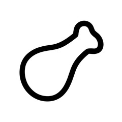Minimalist chicken leg vector icon