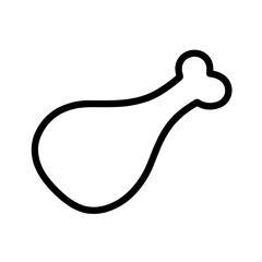 Minimalist chicken leg vector icon