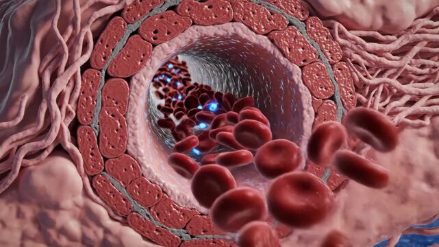 Blood Flow Through Vessel: Scientific Visualization