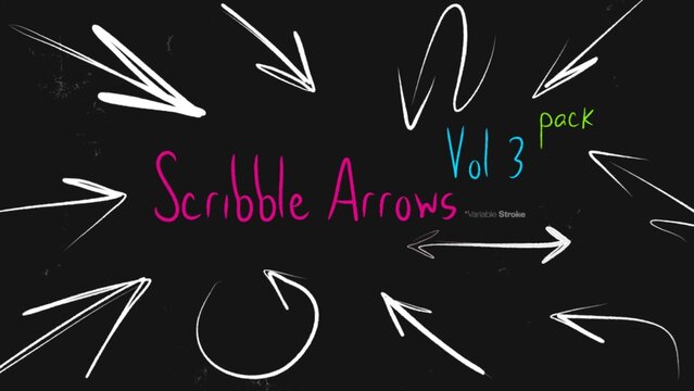 Arrows Pack Vol 03 Scribble Elements 65 Doodle Animations