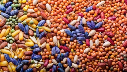 Colorful Cereal Seeds As Background