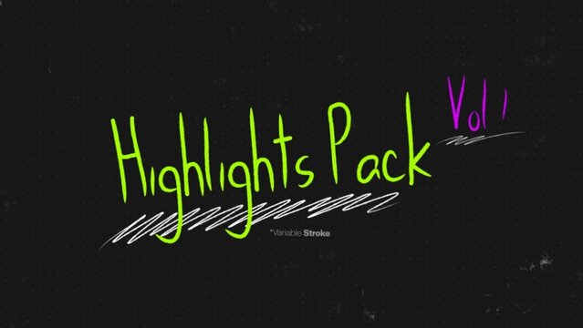 HighLights Pack Vol 01 Scribble Elements 48 Doodle Animations