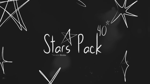 Stars Pack Scribble Elements 40 Doodle Animations