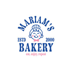 Logo bakery Vector illustration hand drawn