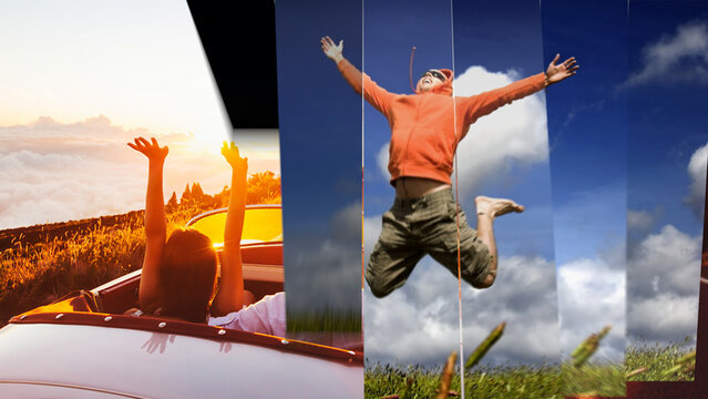 Striped 3D Transitions