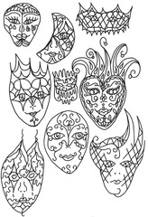 Different Harlequin mask