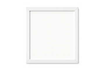 White picture frame with empty blank canvas for art or copy space, isolated on transparent background, for mockup