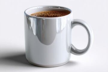 Invigorating cup of fresh coffee with rich crema, perfect for a morning boost or creative session.