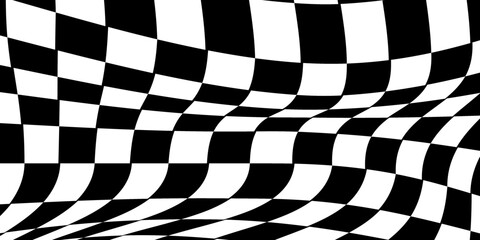 Obraz premium Black and white checkered pattern, Checkerboard seamless pattern