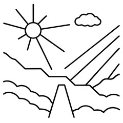 Simple mountain landscape