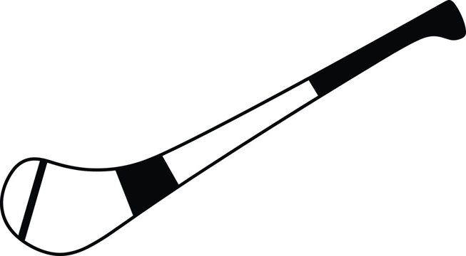 Black and white hurley stick on white background hurling, hurley stick, hurling, gaelic sports, sports equipment, black and white, isolated, cutout, sport, game, equipment, stick, wood, traditional, i