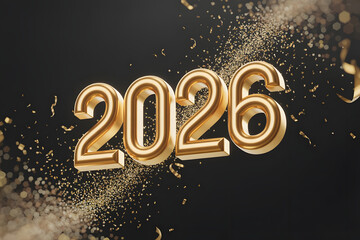 Golden 2026 New Year Celebration Background