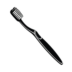 Simple black and white illustration of a modern electric toothbrush