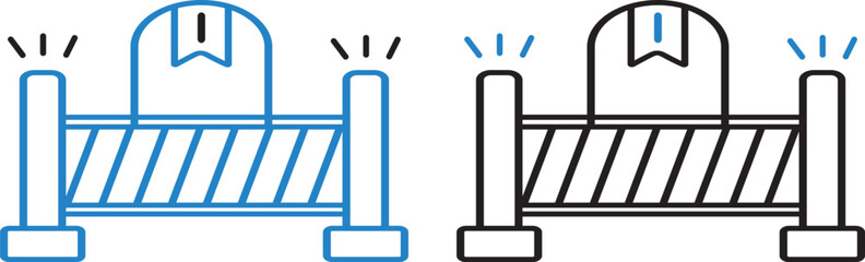 vector Road barrier icon  set, Barriers icon sign multiple style collection symbol,
rint