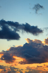 Amazing sunset or sunrise sky.