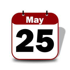 25 May Date Calendar