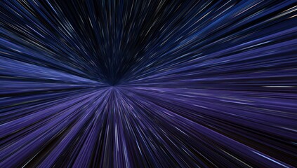 Fototapeta premium A vibrant, abstract digital art piece with a dynamic perspective of converging lines