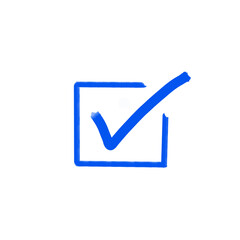 PNG Blue Check Mark in Square Box &ndash; Symbol of Selection, Confirmation, Approval for UI and Digital Interfaces.
