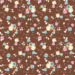 Classic Popular Flower Seamless pattern background - For easy making seamless pattern use it for filling any contours

