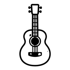 Fototapeta premium simple guitar outline vector