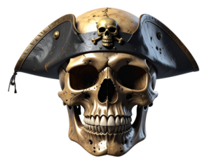 3d pirate skull png transparent