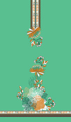 Textile Digital Designs Ethnic borders motifs

