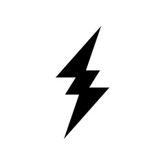 Lightning bolt icon isolated on white background. Vintage flash symbol, thunderbolt with grunge texture. Simple lightning strike sign. Vector illustration